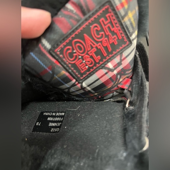 Coach Women's Black and Red Winter Boots - Picture 7 of 8